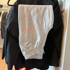 The Bar Grey and Pink Jogger Medium NWOT